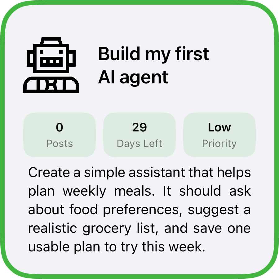 SmartGoals short-term goal